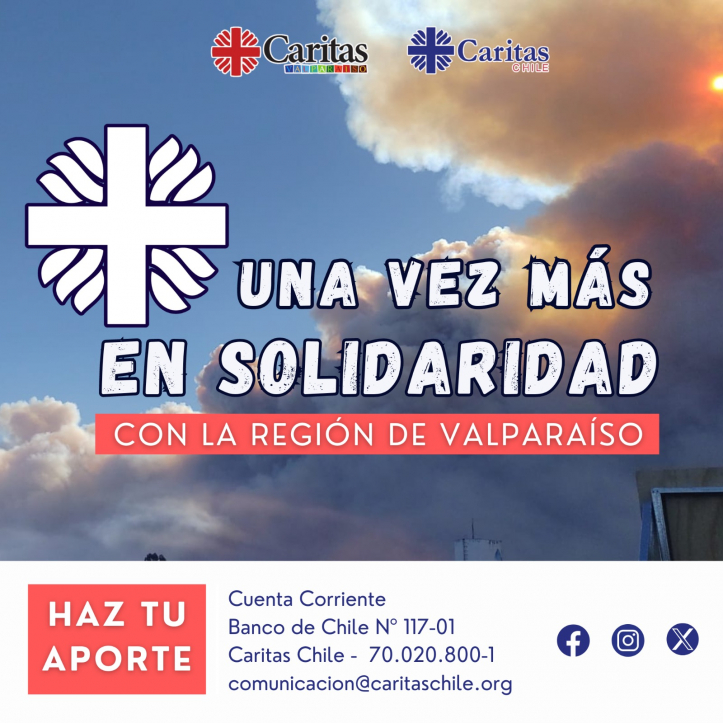 Caritas Puerto Montt realizará colecta en todas las parroquias de la Arquidiócesis para ir en ayuda de los afectados por incendios