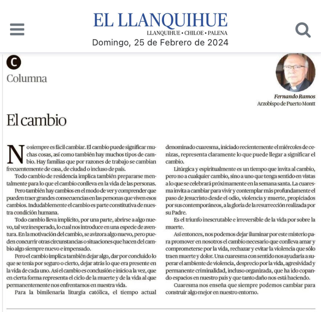 Columna de Opinión: El Cambio