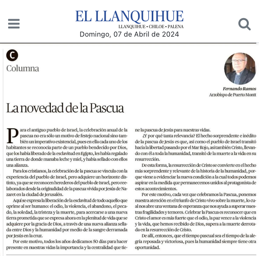 La novedad de la Pascua