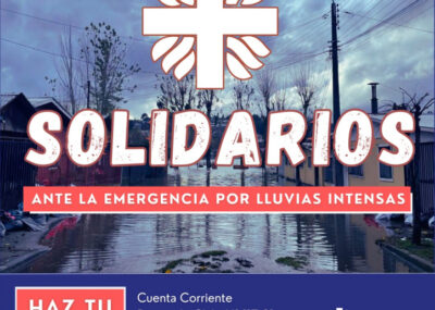 Caritas Chile lanza campaña «Solidarios, ante la emergencia» por sistemas frontales que afectan al país