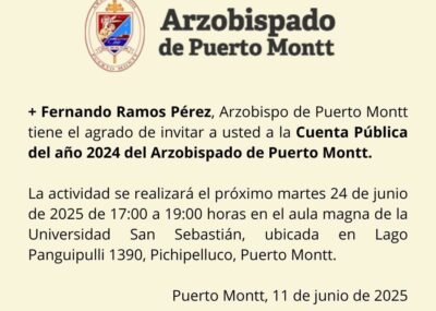 Primera Cuenta Pública Arzobispado de Puerto Montt