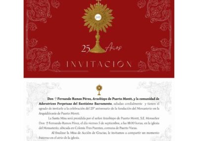 Celebran 25 años de la Fundación del Monasterio de Nuestra Señora de Guadalupe y San José