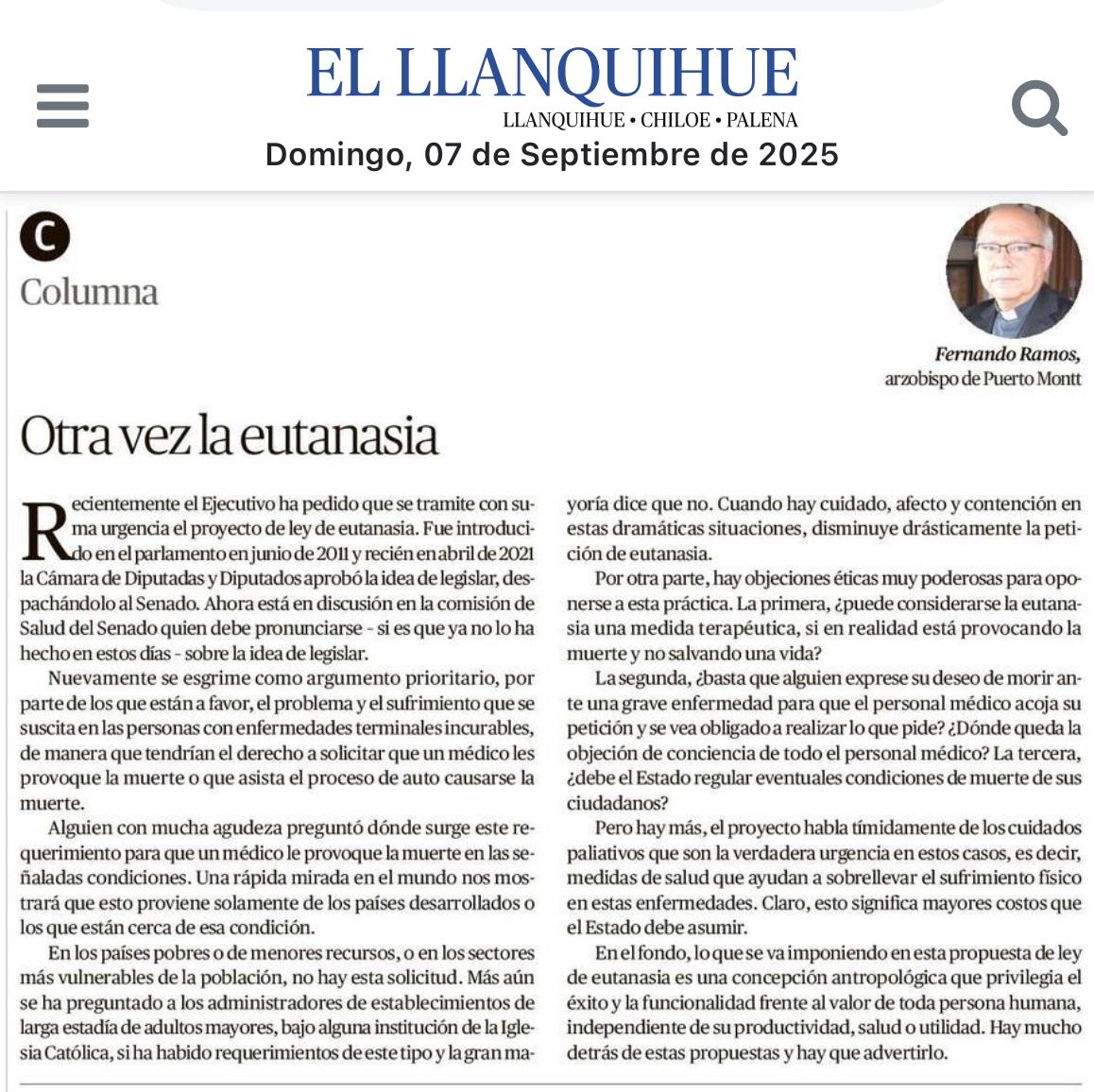 Otra vez la eutanasia