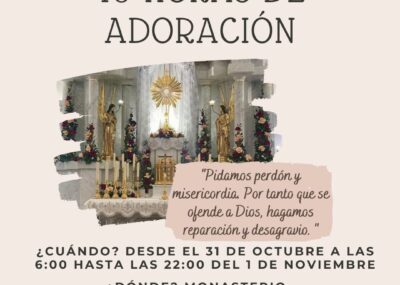 Convocatoria a las 40 Horas de Adoración por el Perdón y la Misericordia