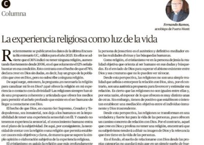 Opinión Arzobispo: La experiencia religiosa como luz de vida