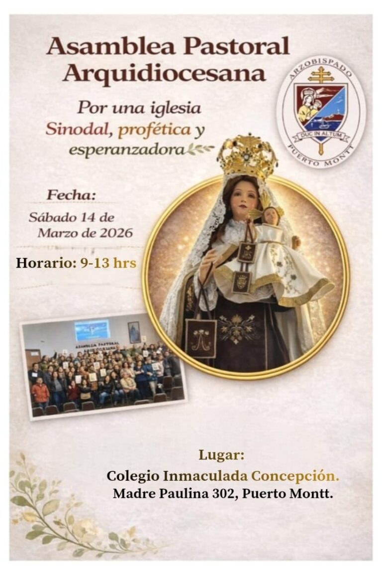 Arquidiócesis de Puerto Montt invita a participar en la Asamblea Pastoral Arquidiocesana 2026
