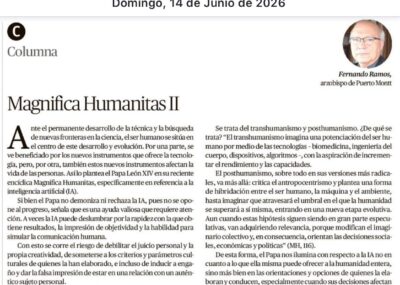 Opinión Arzobispo de Puerto Montt: Magnifica Humanitas II