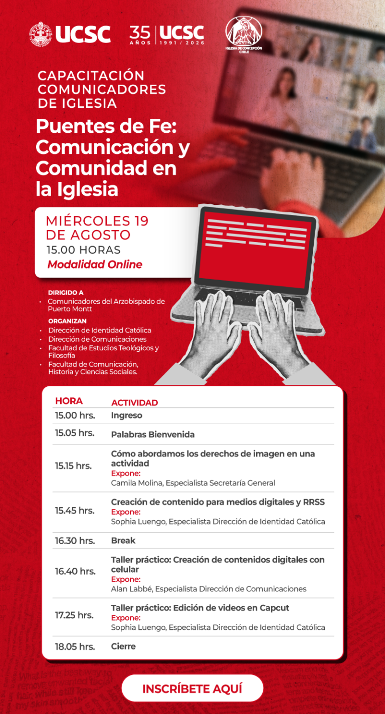 Invitación a capacitación para comunicadores de la Iglesia: “Puentes de Fe: Comunicación y Comunidad en la Iglesia”