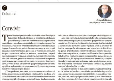 Opinión Arzobispo de Puerto Montt: Convivir